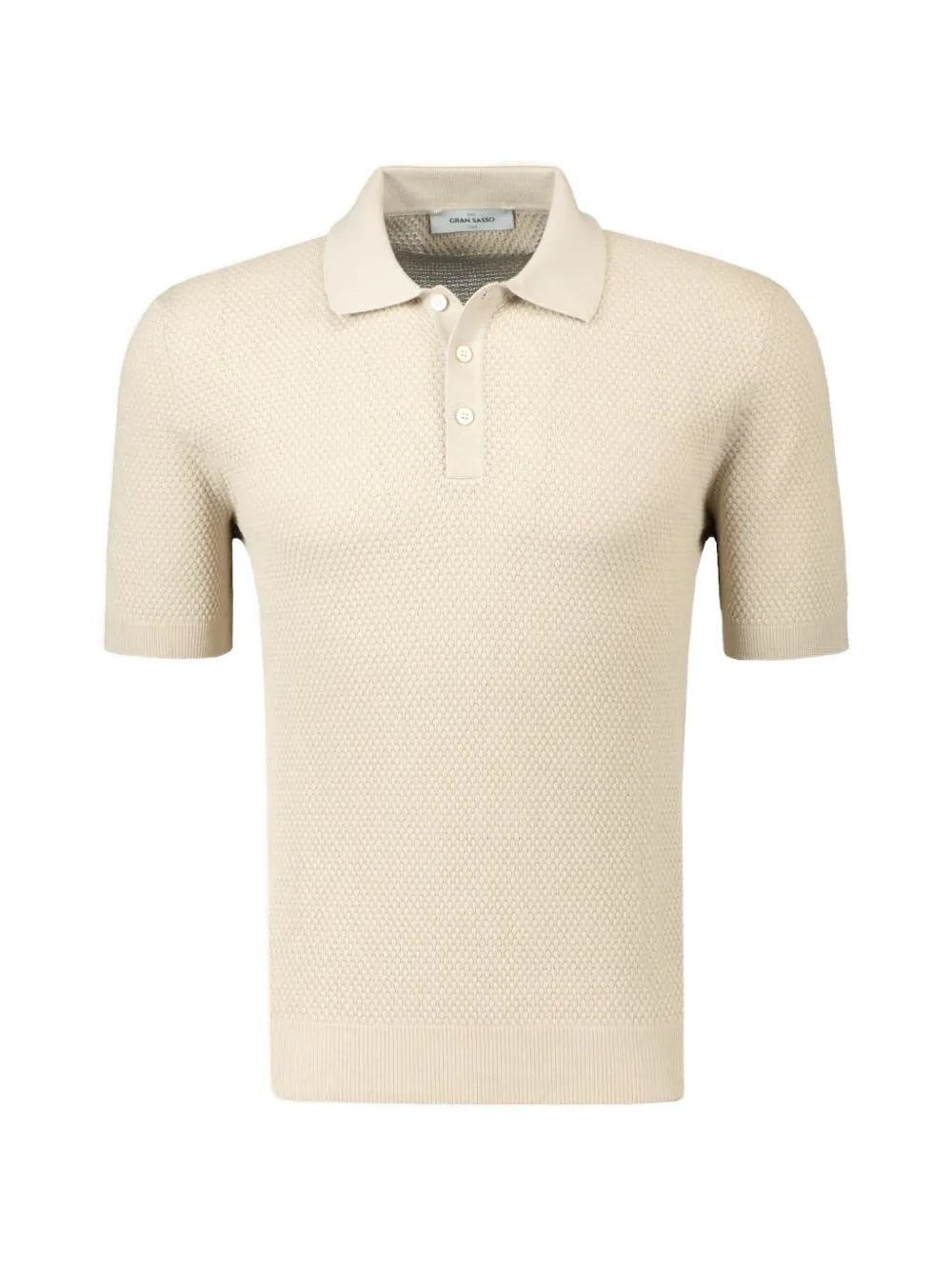Gran Sasso waffle-knit polo shirt - Toni neutri