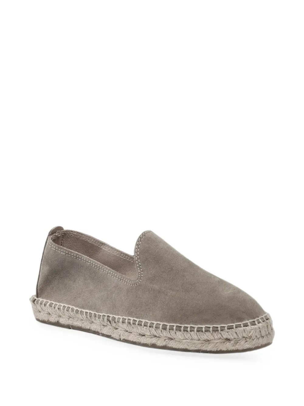 Manebi Hamptons leren espadrilles Grijs