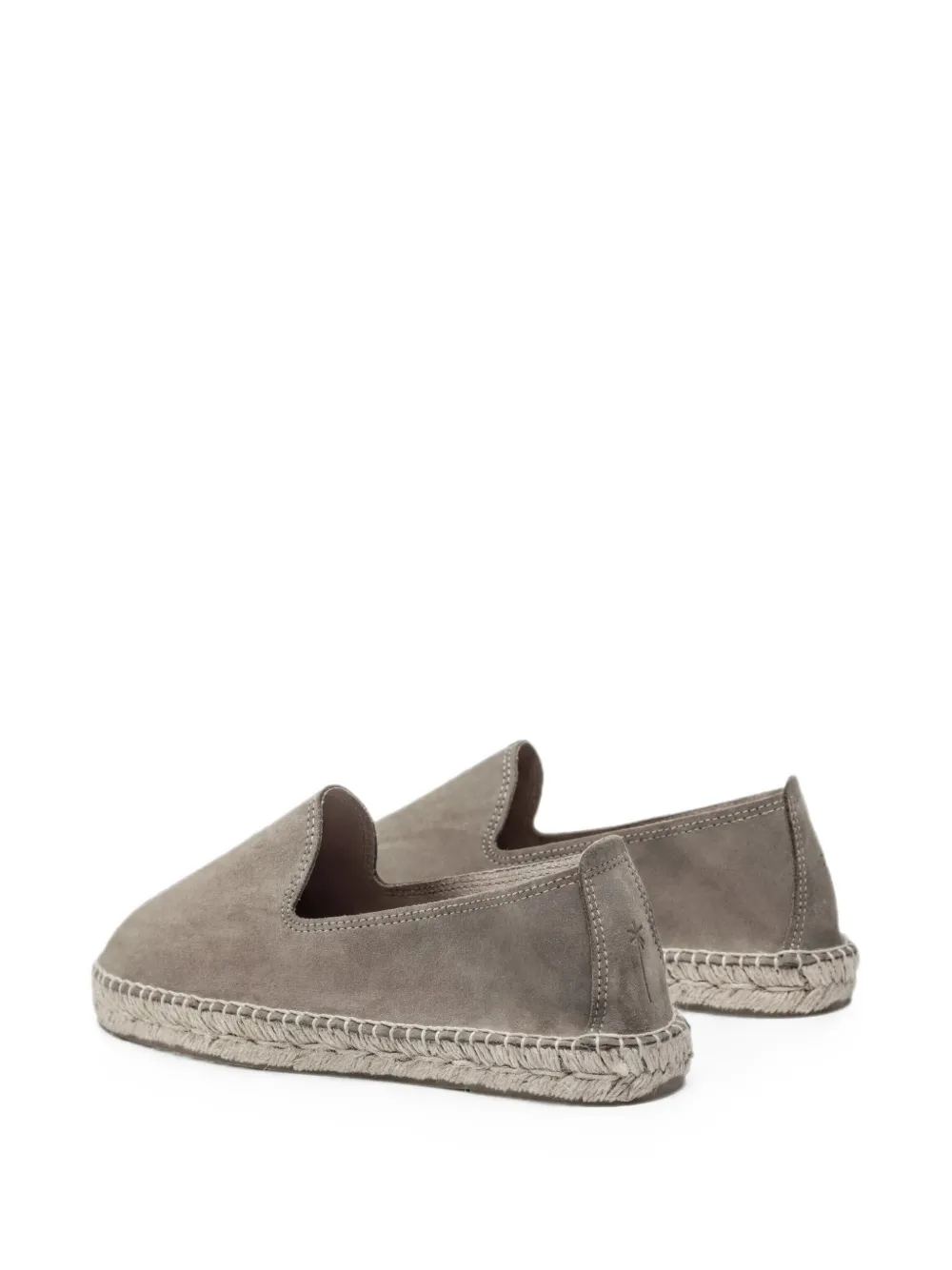 Manebi Hamptons leren espadrilles Grijs