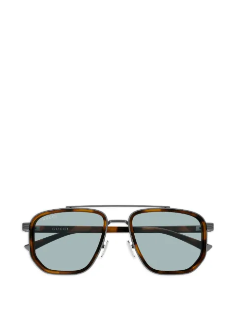 Gucci Eyewear tortoiseshell-effect pilot-frame sunglasses