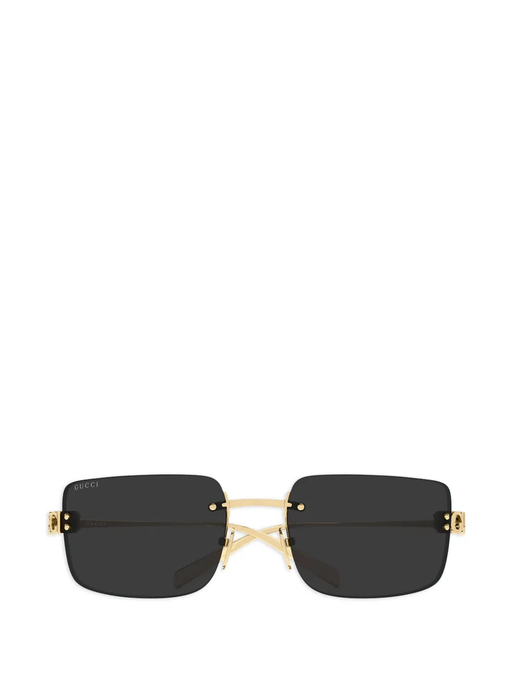 Gucci Eyewear logo-detail square-frame sunglasses - Oro