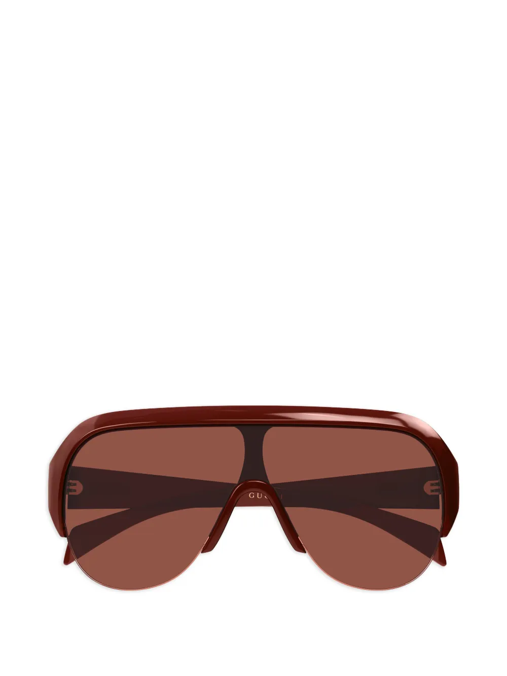 Gucci Eyewear logo-print pilot-frame sunglasses - Braun