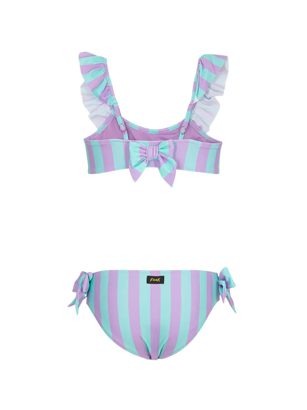 F**K kids Gestreepte bikini - Blauw