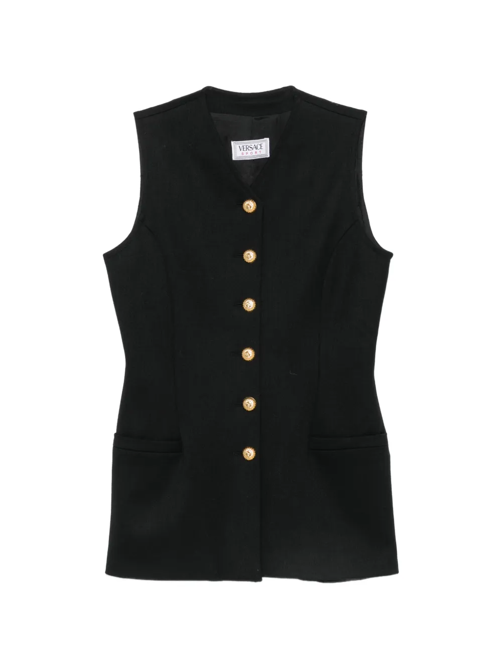 Versace Pre-Owned 1990s Medusa-button waistcoat - Schwarz