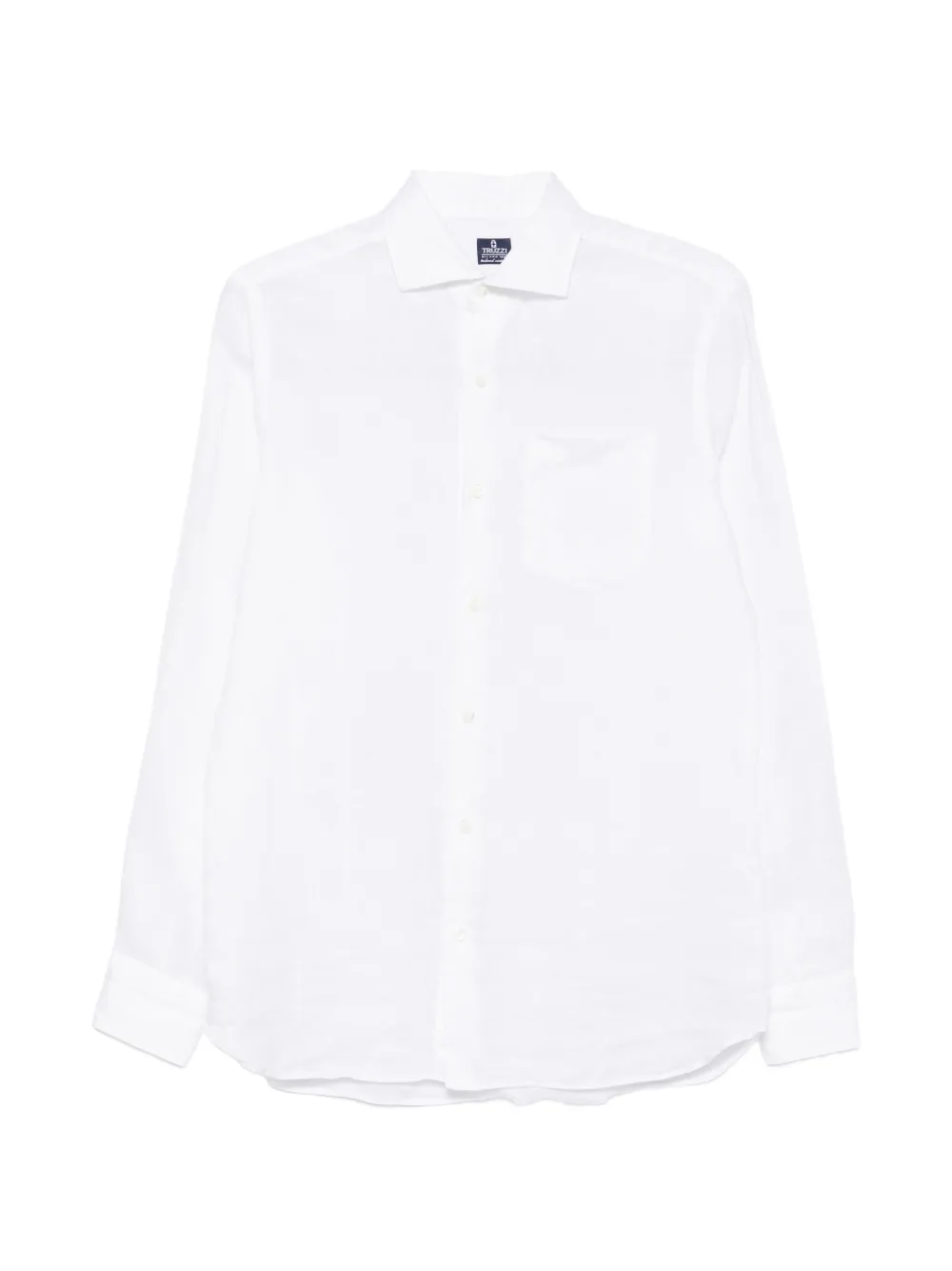 Truzzi Chest-pocket Long-sleeve Shirt In White