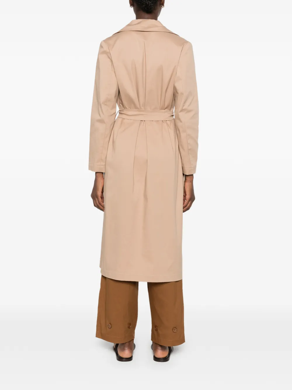 CARLA G. Sapi trenchcoat met ceintuur Beige