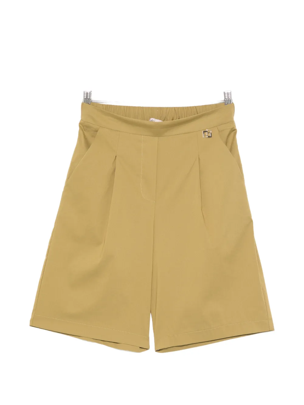 CARLA G. pleat-detail shorts - Verde