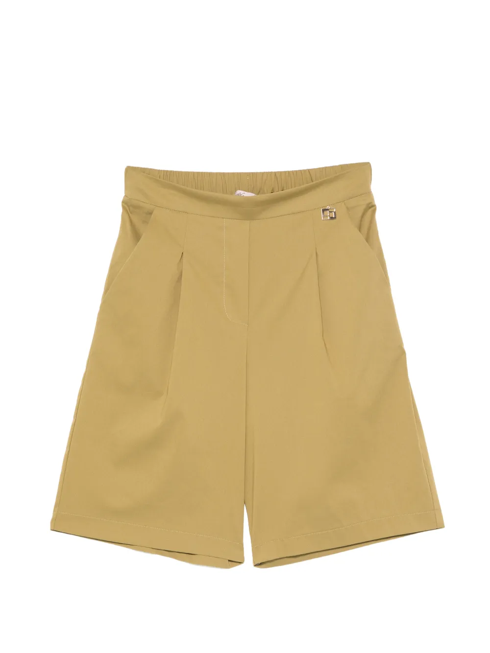 CARLA G. pleat-detail shorts - Verde