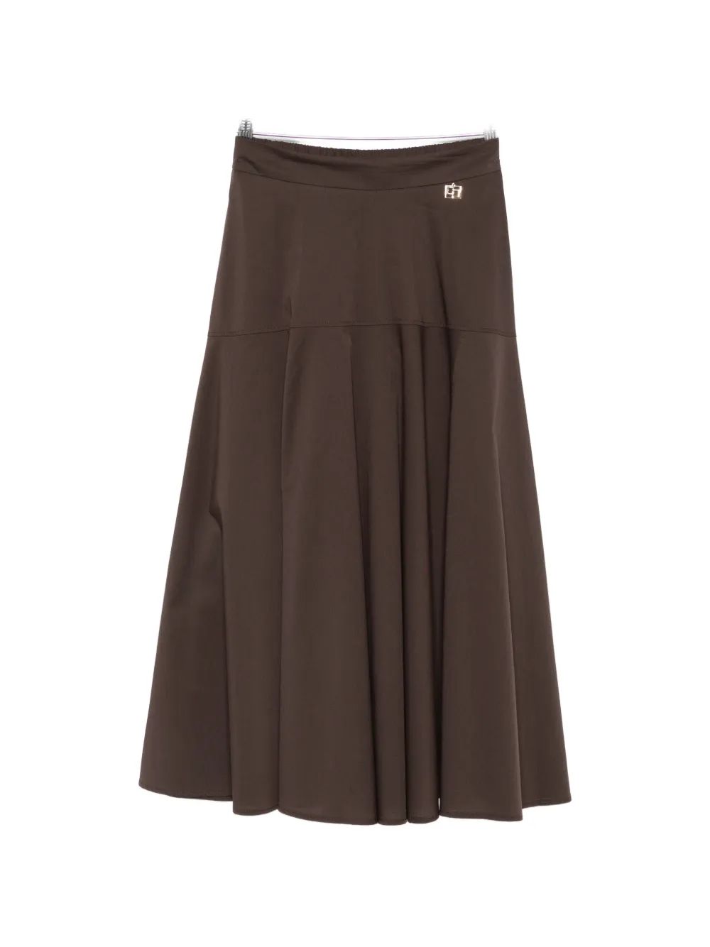 CARLA G. flared midi skirt - Marrone