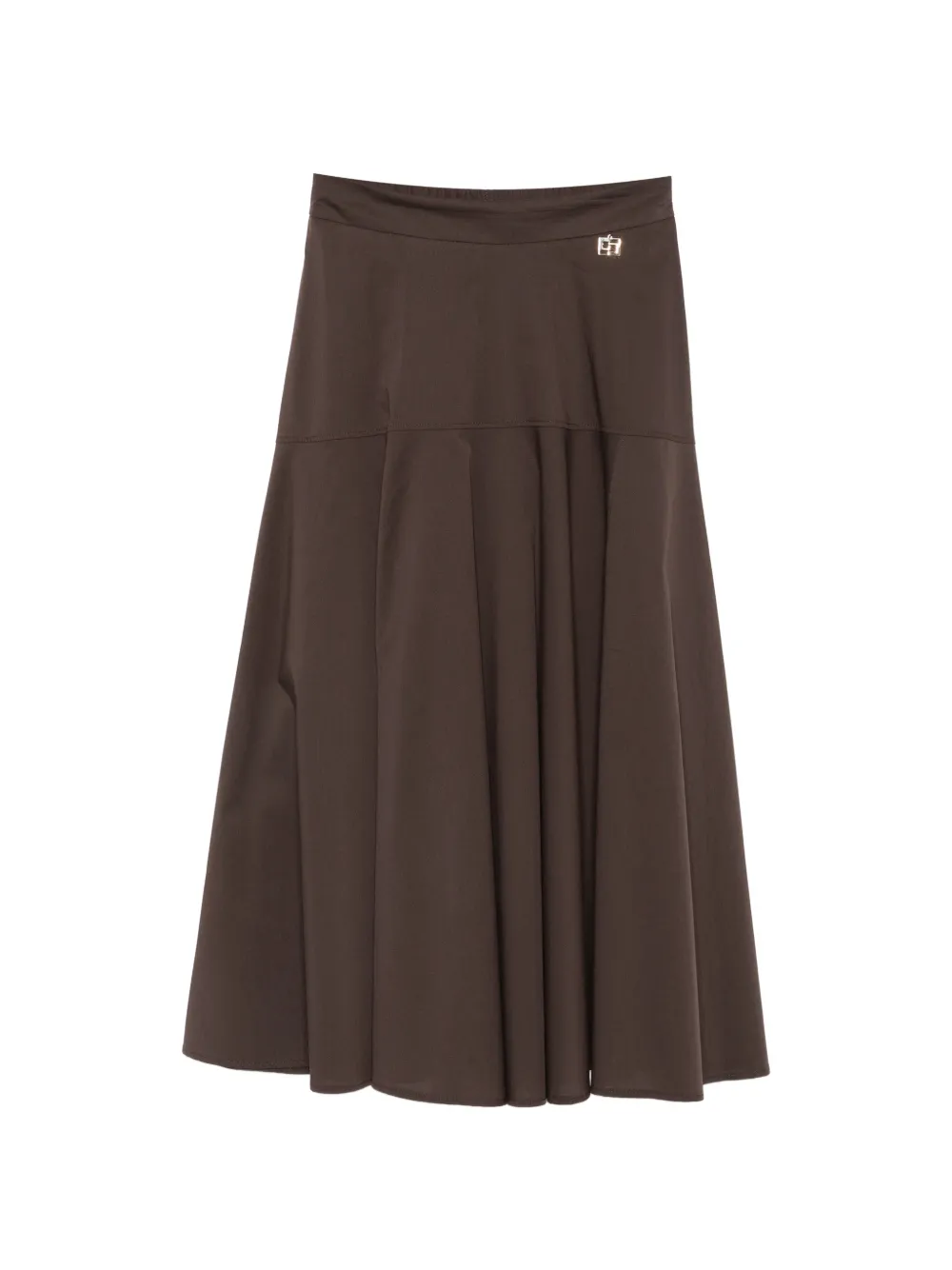 CARLA G. flared midi skirt - Marrone