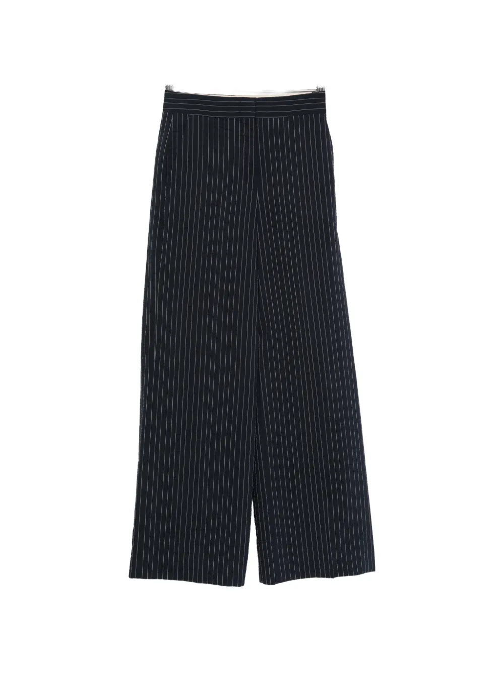 Odeeh Pinstripe Wide-leg Trousers In Black