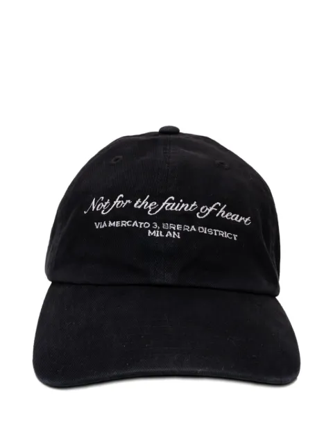 D1 Milano slogan-embroidered cotton cap