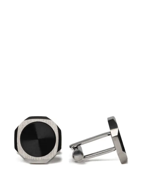 D1 Milano octagonal-frame toggle-fastening cufflinks
