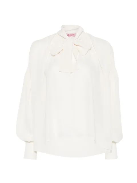 CARLA G. Evim pussy-bow balloon-sleeve blouse