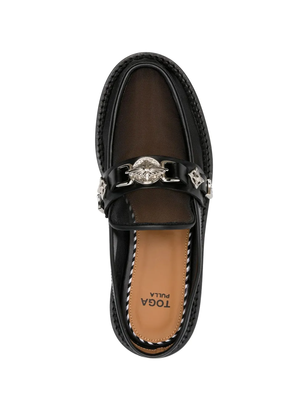 Toga Pulla mesh western-embellished mules Wit