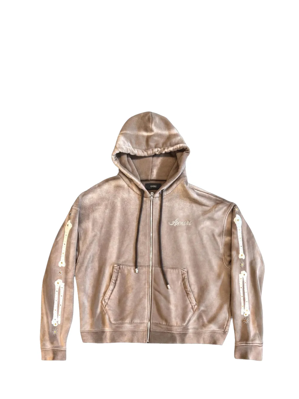 AMIRI Bones studded hoodie - Braun