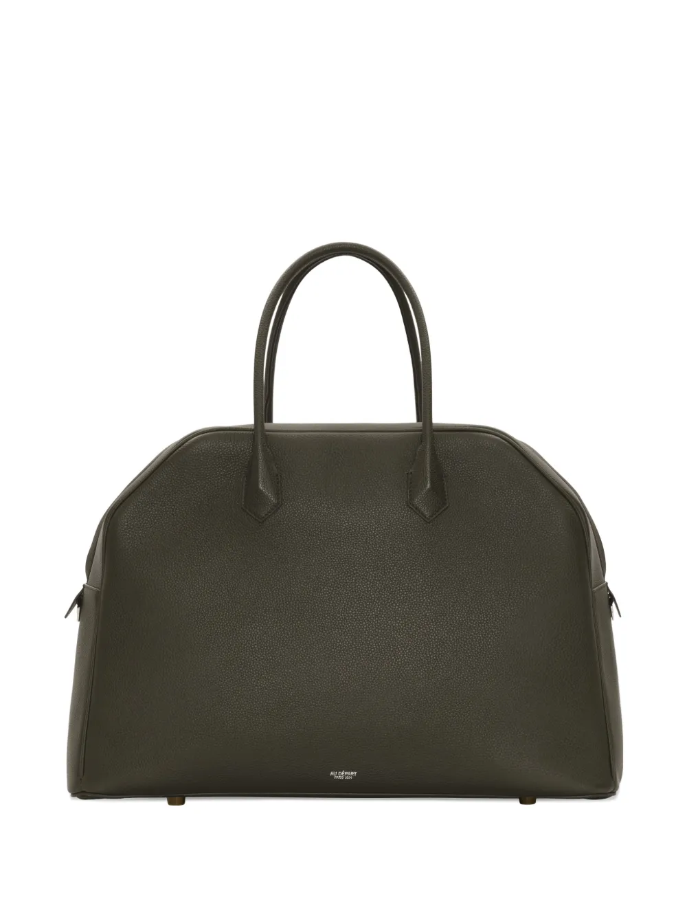 Au Départ Savoye grained leather tote bag - Verde