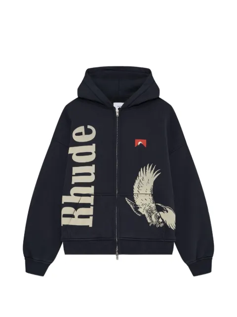 RHUDE hoodie Eagle Pass à fermeture zippée