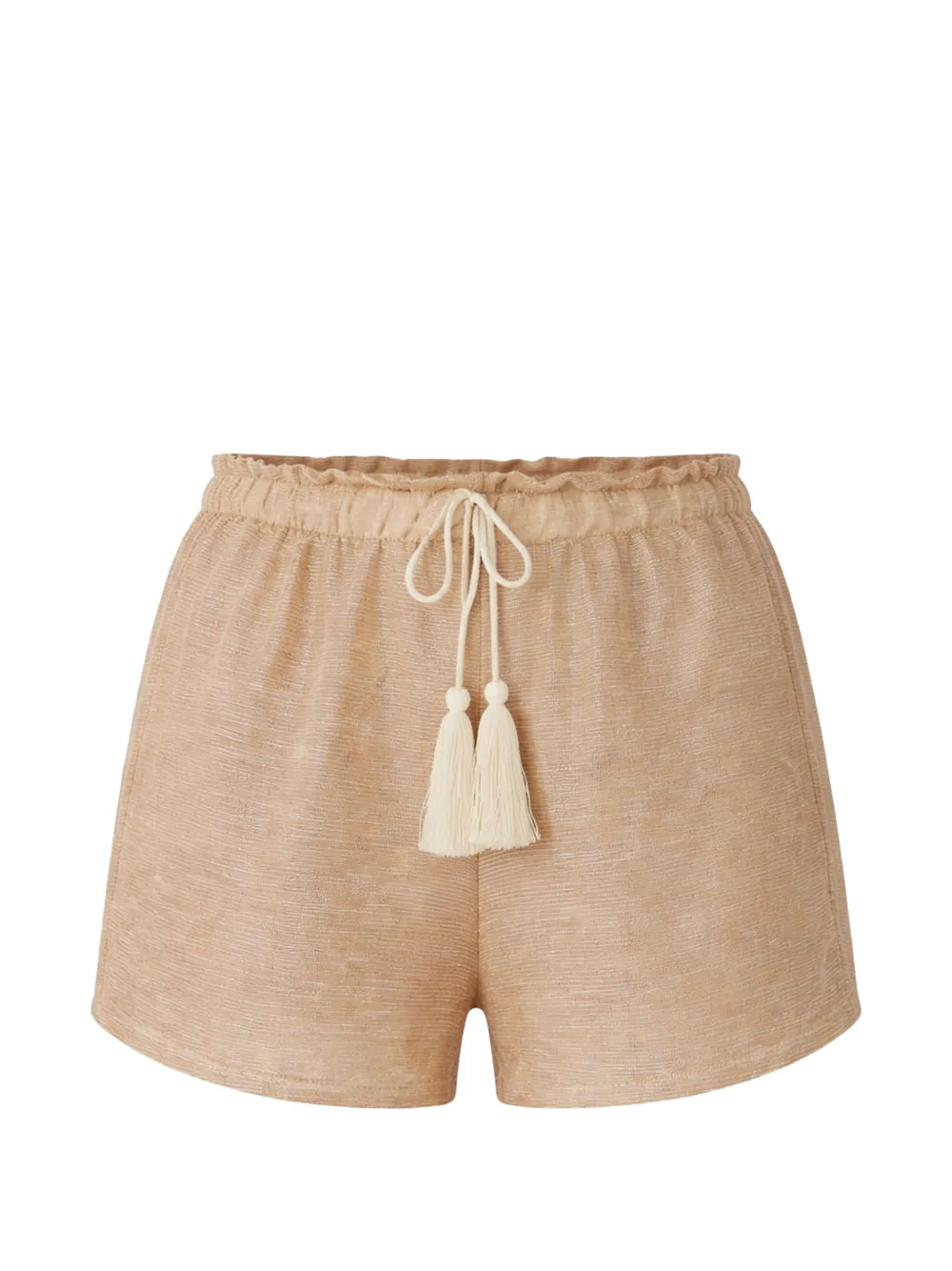 Palmacea Irene Metallic-effect Shorts In Neutral