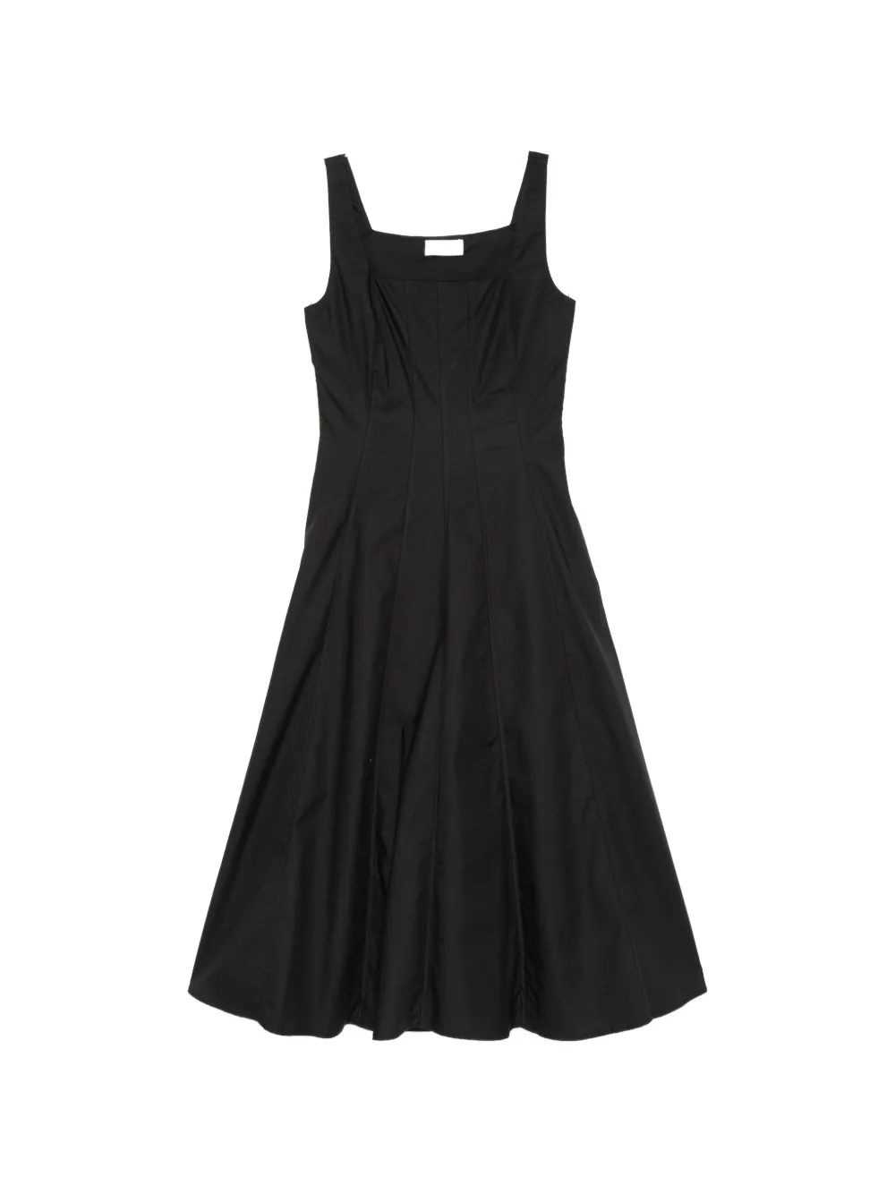 Marc Ellis Square-neck Midi Dress In Black