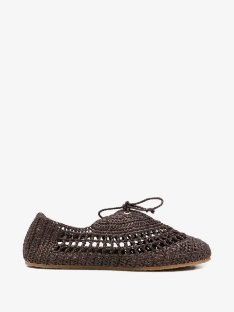 Superga woven lace-up shoes