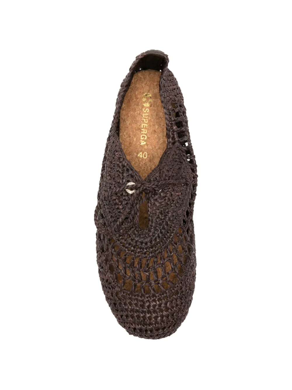 Superga Geweven veterschoenen Bruin