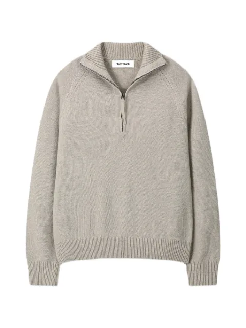 TONYWACK half-zip elbow-patch polo shirt