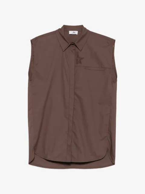 Marc Ellis sleeveless logo-embroidered shirt