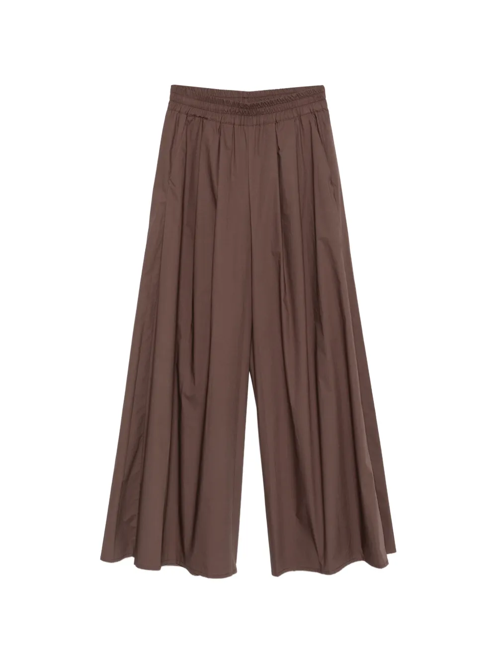 Marc Ellis elasticated-waistband pleated-design trousers - Marrone