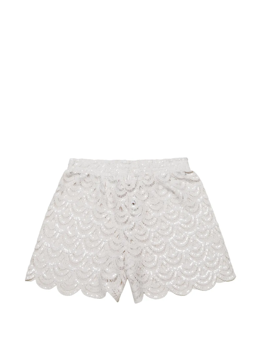 MC2 Saint Barth Meave gehaakte shorts Beige