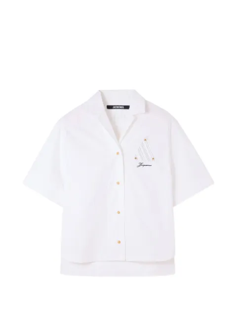 Jacquemus embroidered-logo short-sleeved shirt