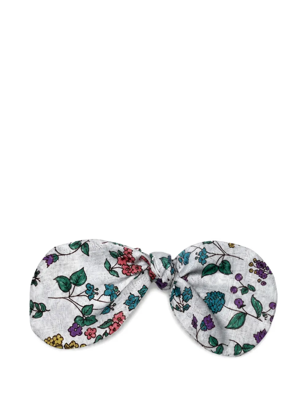 Mariella Ferrari floral-print bow hair clip - Bianco