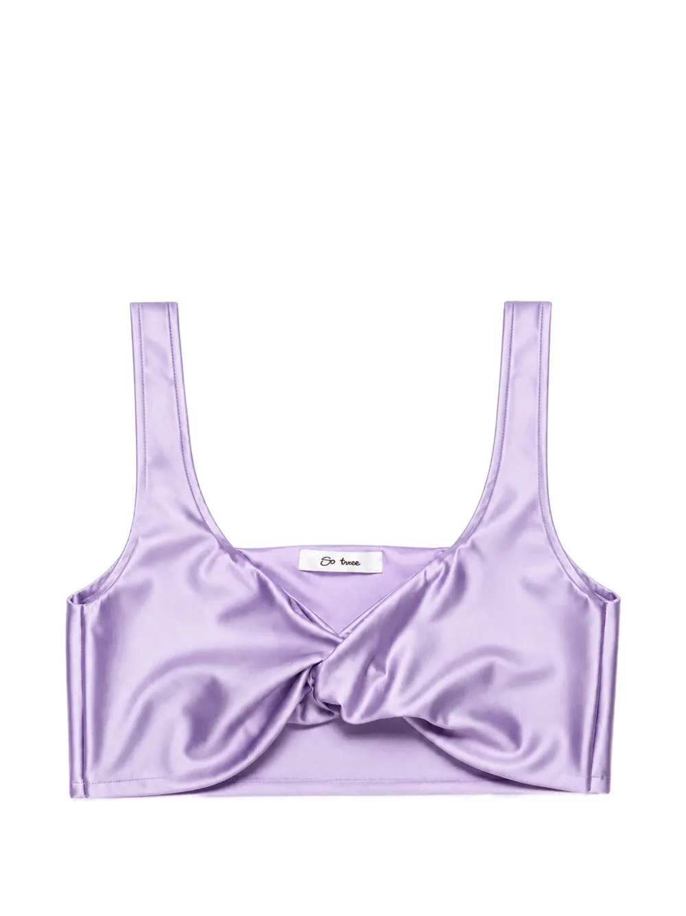 Miss Grant Kids twist-detail cropped top - Viola