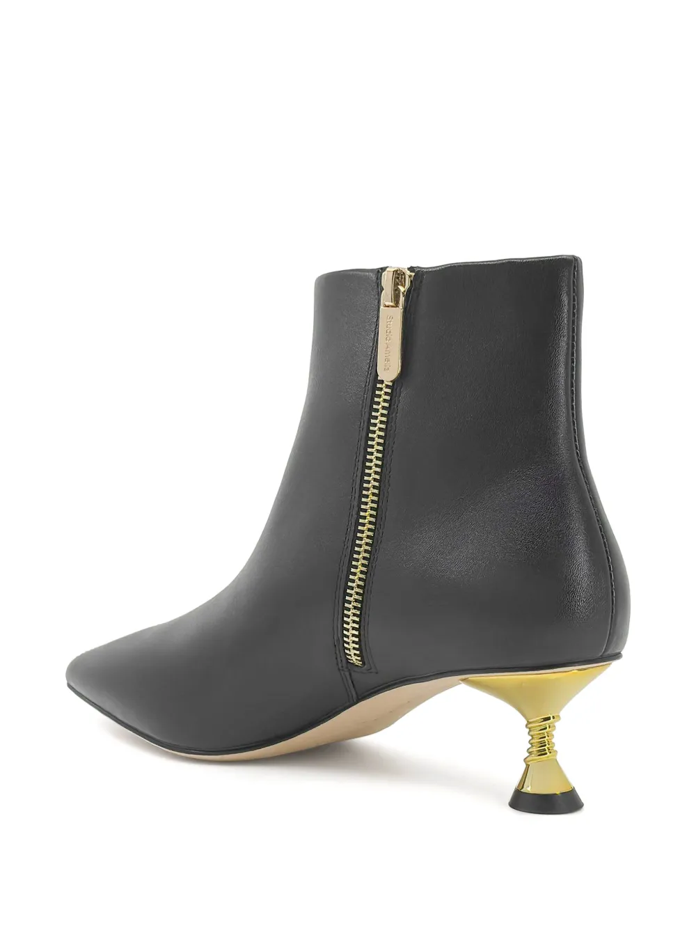 Studio Amelia Palmela Pointed-toe Ankle Boots In Black