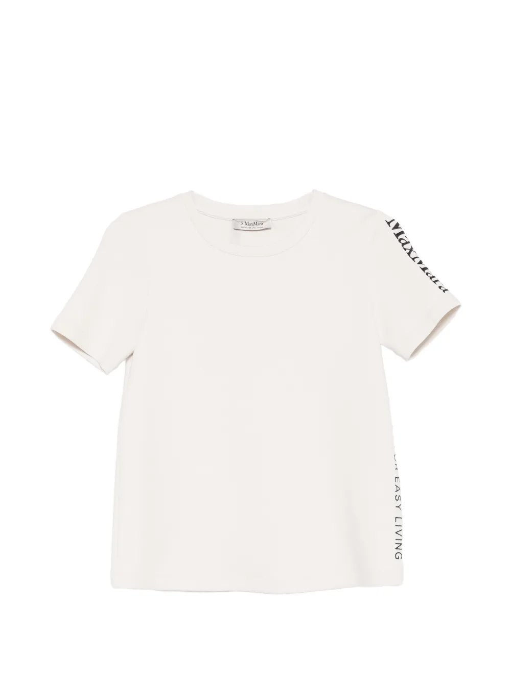 'S Max Mara - Camiseta Nancy com logo - mulher - algodão/Poliéster/Elastano - L - Neutro