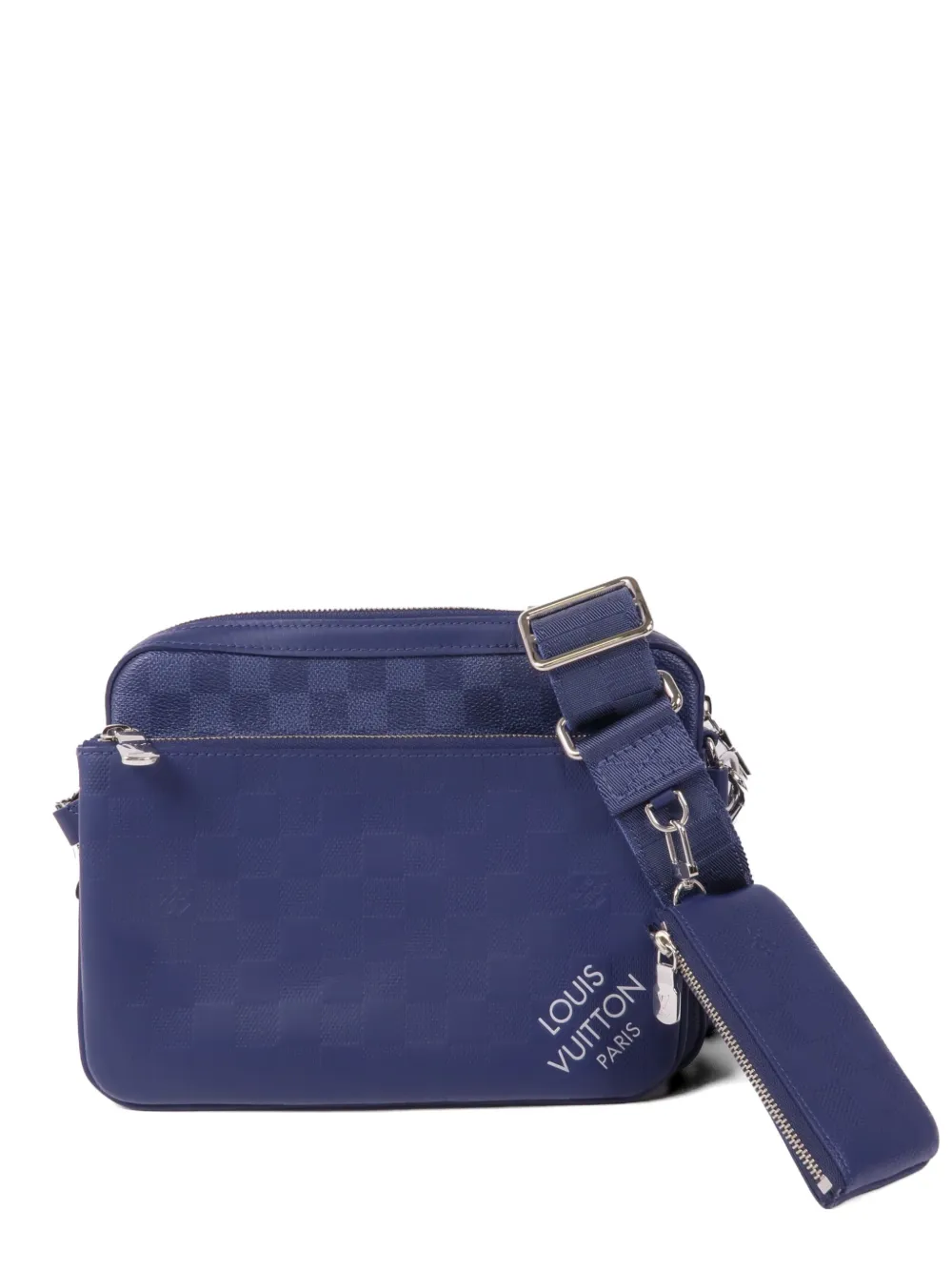 Louis Vuitton Pre-Owned Damier Squared Trio Messenger shoulder bag - Blue