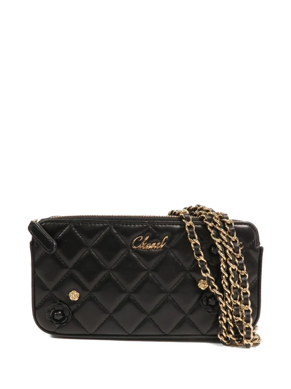 CHANEL Pre-Owned Camellia matelasse crossbody bag - Nero