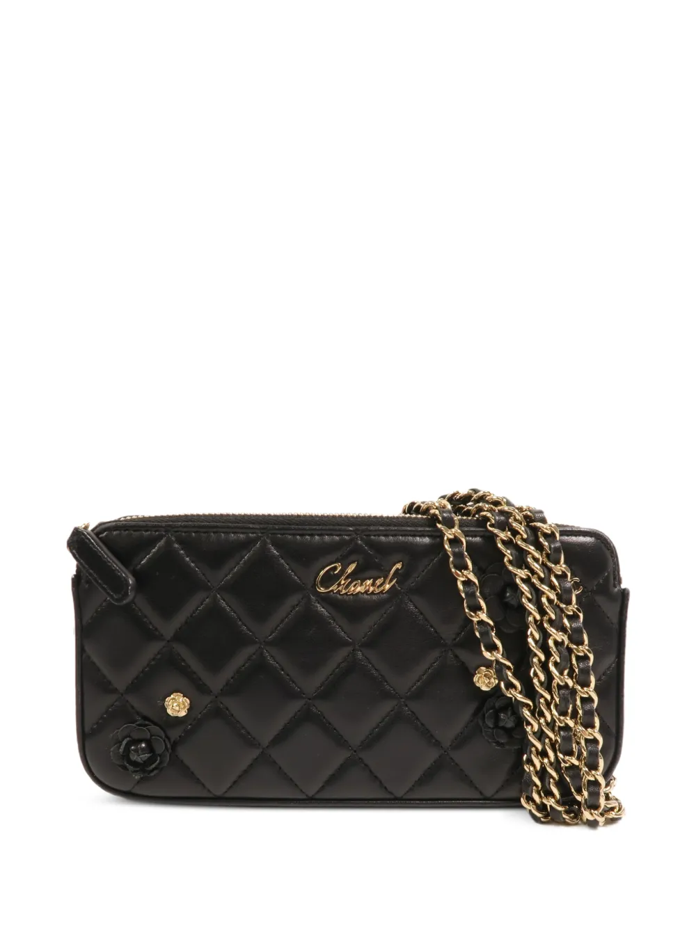 CHANEL Pre-Owned Camellia matelasse crossbody bag - Nero