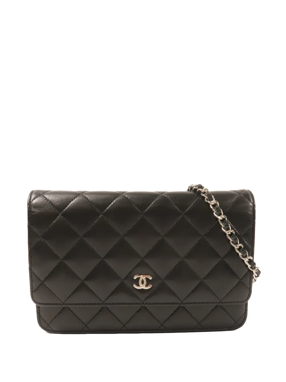 CHANEL Pre-Owned Interlocking CC quilted shoulder bag - Black