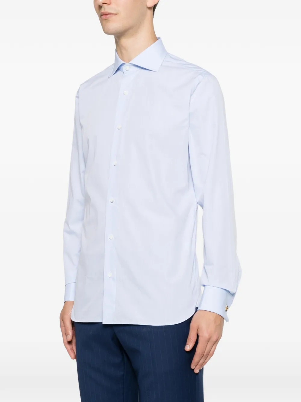  Truzzi Camicia Con Colletto Ampio - Blu 
