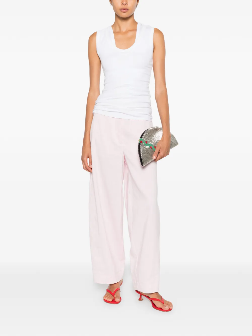 Odeeh Flap-pocket Trousers In Pink