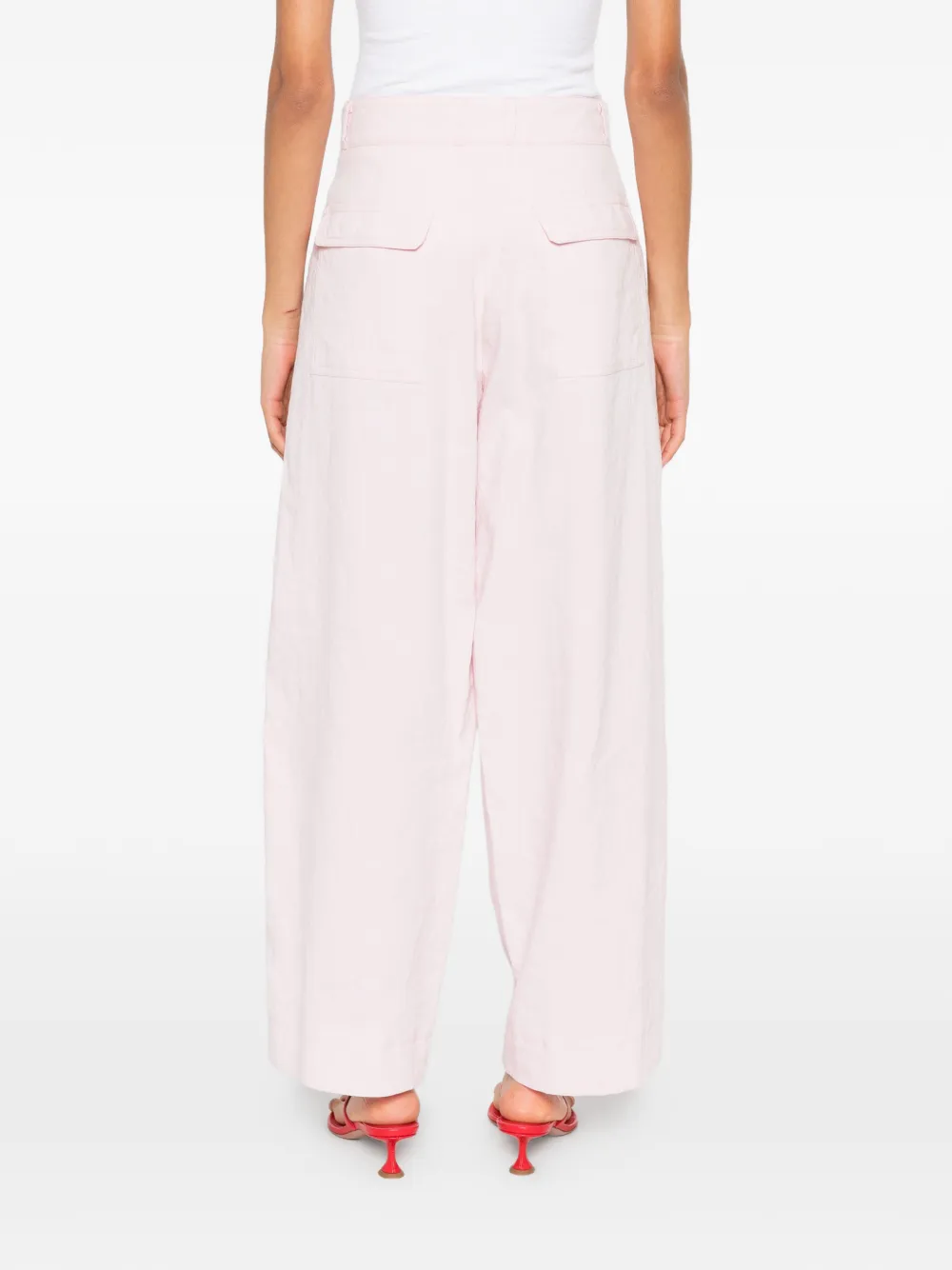 Odeeh Flap-pocket Trousers In Pink