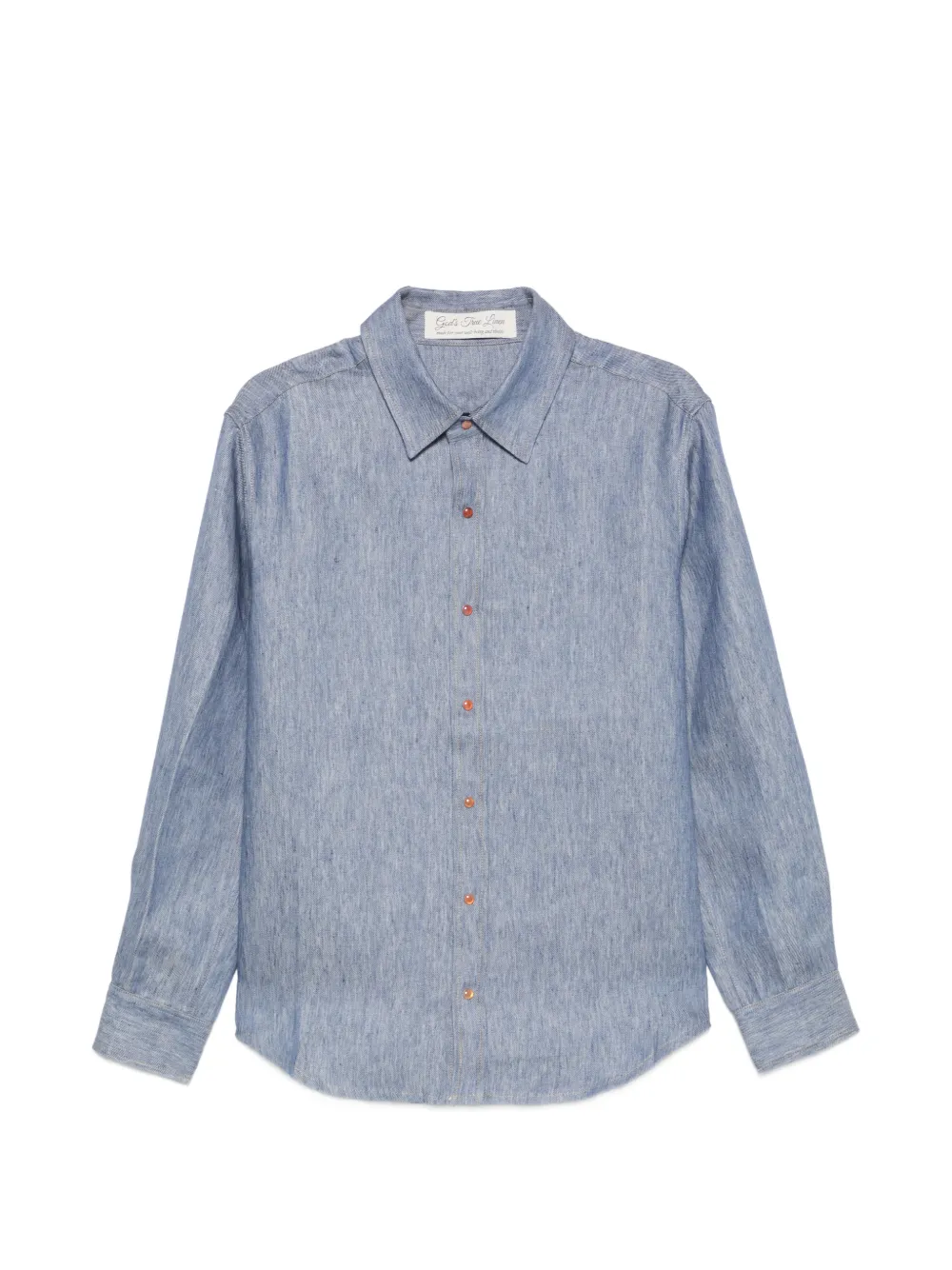 GOD'S TRUE CASHMERE denim linen shirt - Blu