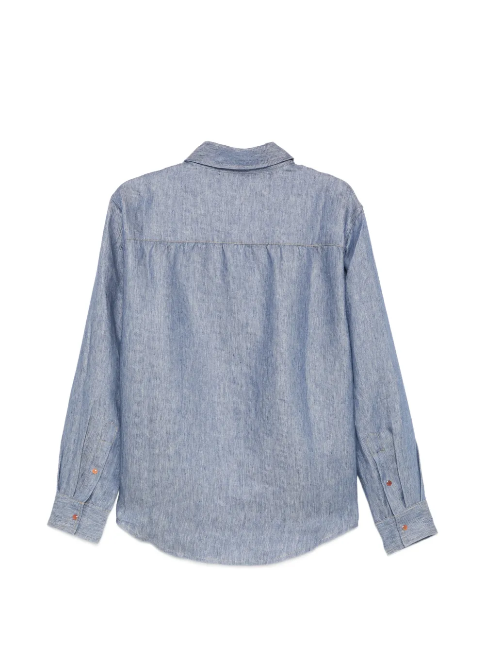 GOD'S TRUE CASHMERE Denim linnen shirt Blauw