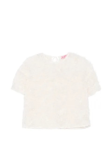 CARLA G. Muir feather-effect short-sleeve top