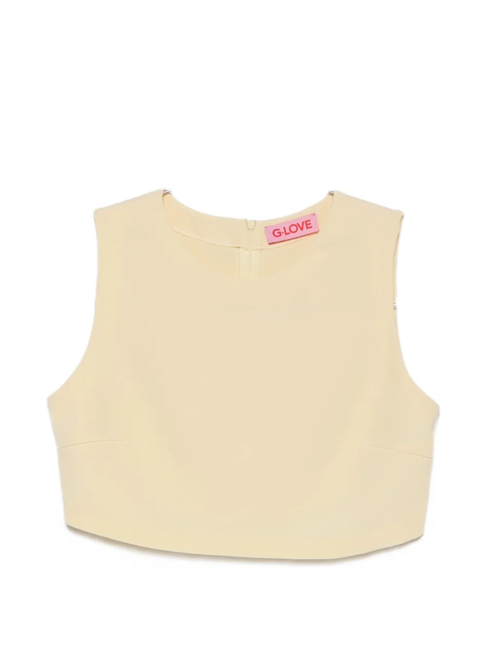CARLA G. Vaud cropped sleeveless top - Giallo