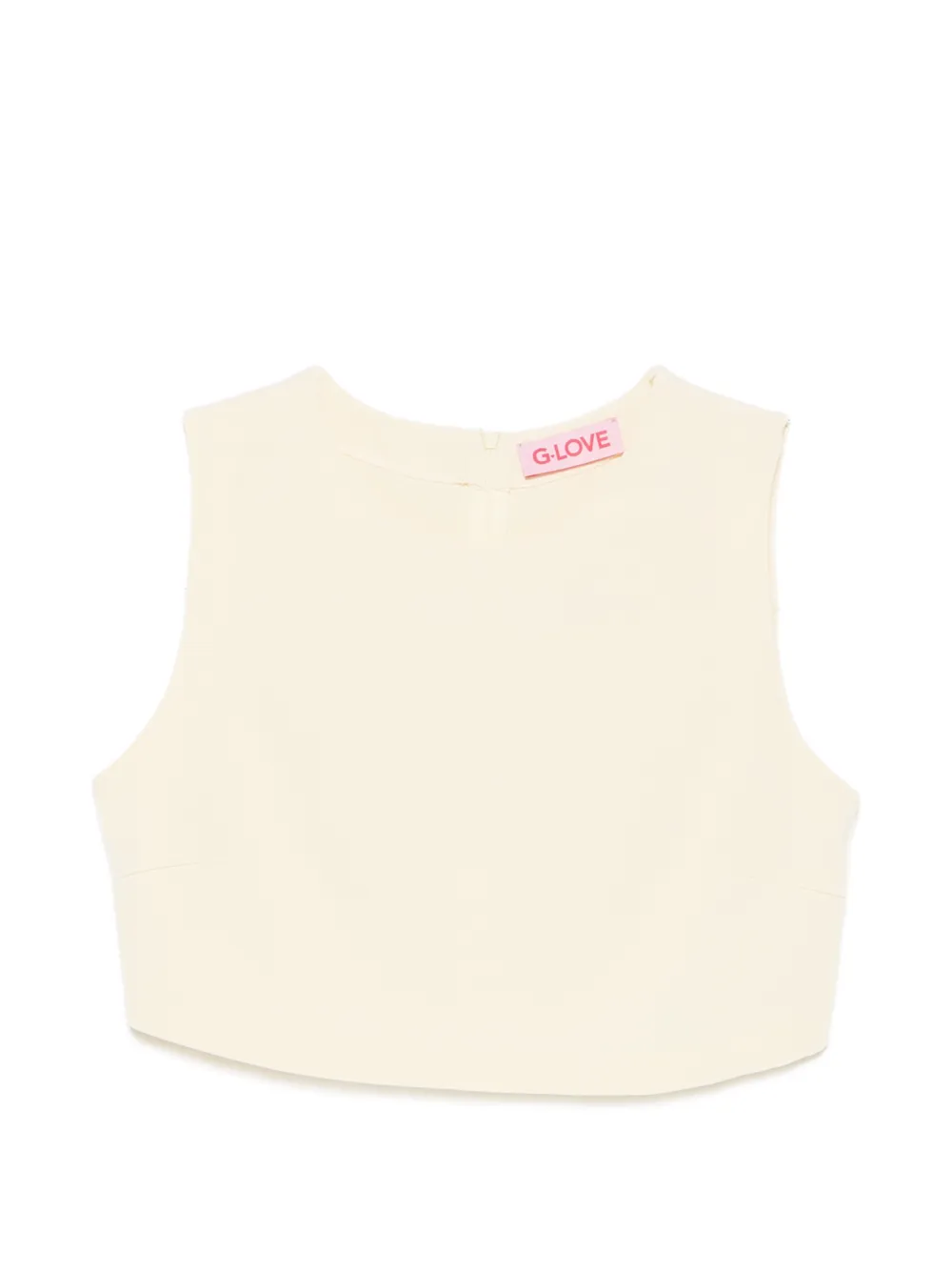 CARLA G. Vaud cropped sleeveless top - Giallo