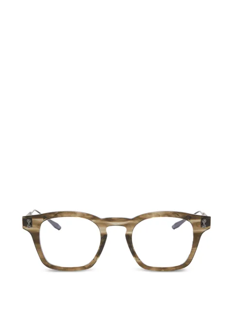 Akoni Wise tortoiseshell-effect squared-frame glasses