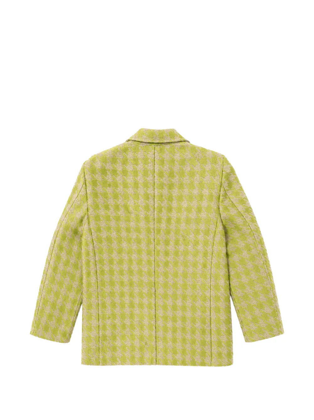 alapage Blazer met pied-de-poule print en bloemapplicatie Groen