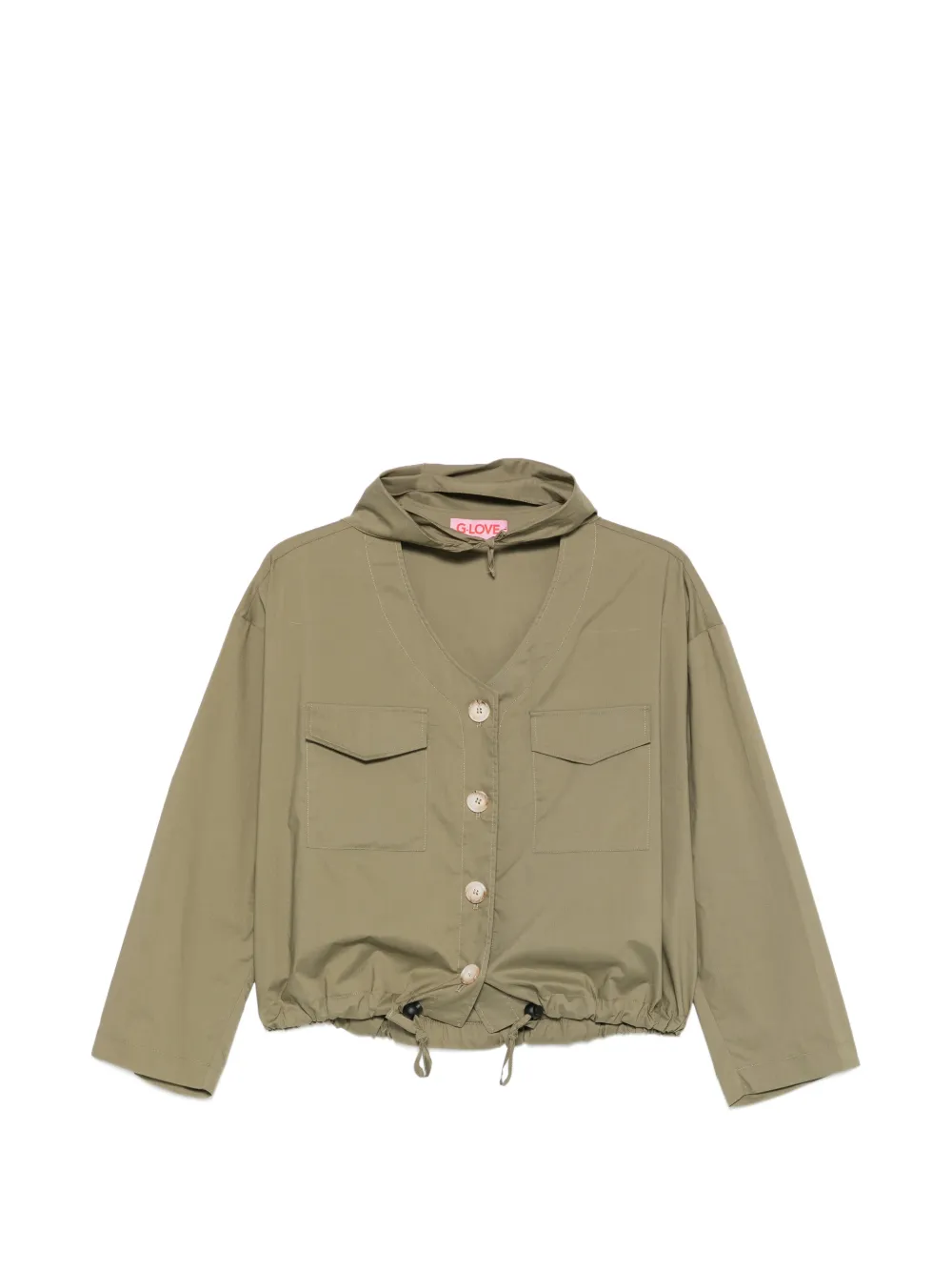 CARLA G. Soti drawstring-hem flap-pocket shirt - Verde